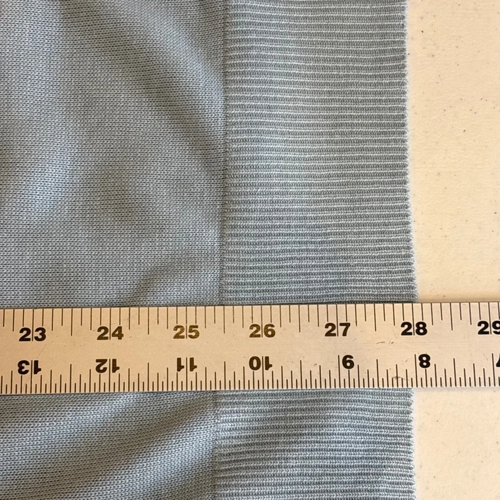 Banana Republic Mens Silk Cashmere V-Neck Sweater Light Blue L Old Money Preppy